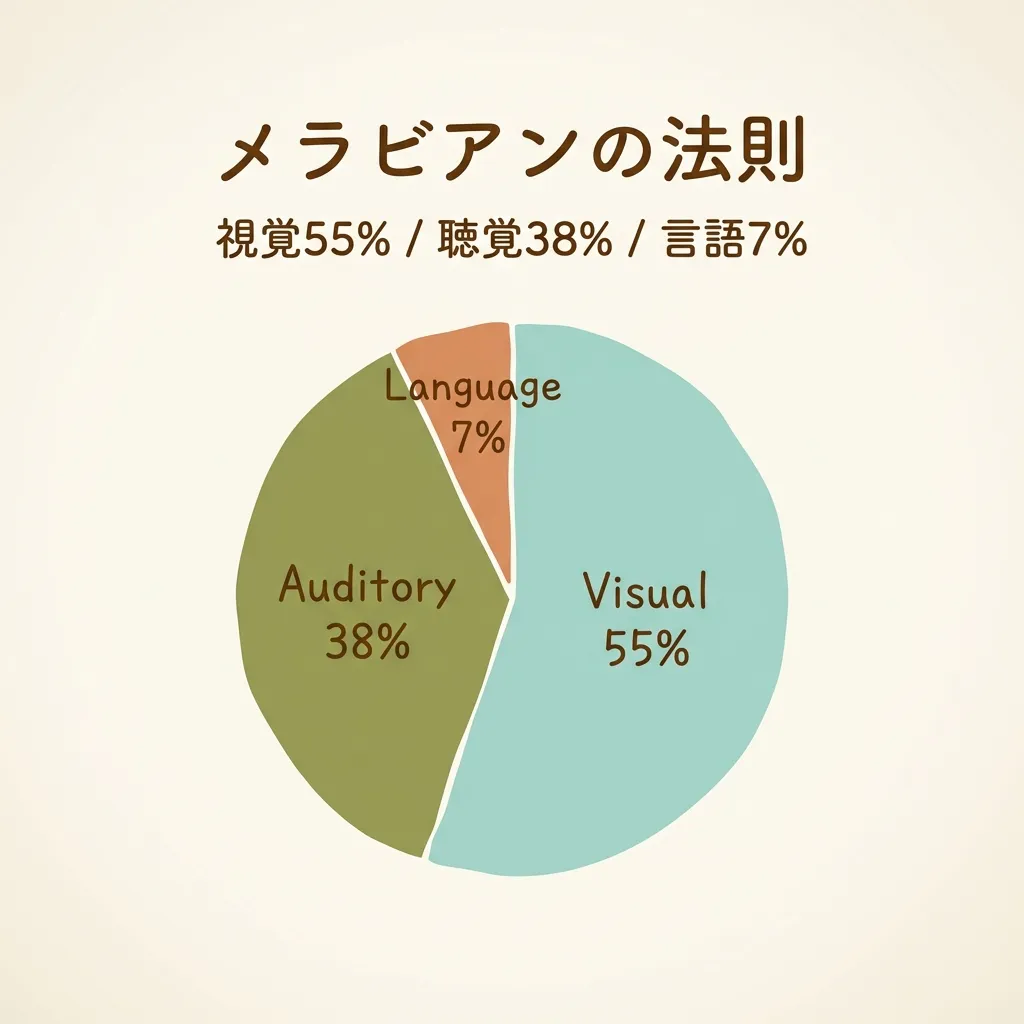 メラビアンの法則の図解