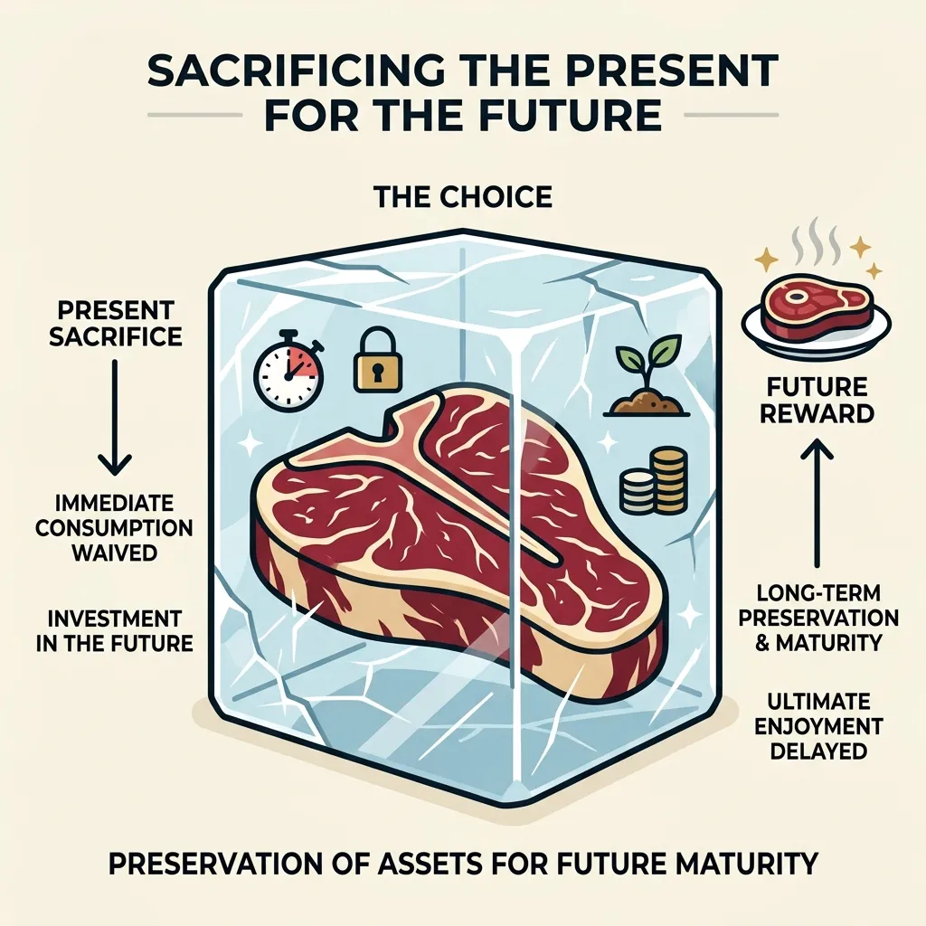 冷凍ステーキの図解