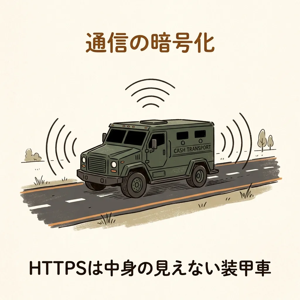 通信の暗号化：HTTPSは中身の見えない装甲車