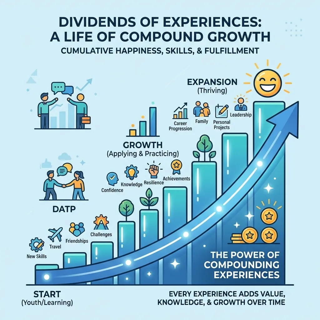 複利グラフと笑顔のアイコン