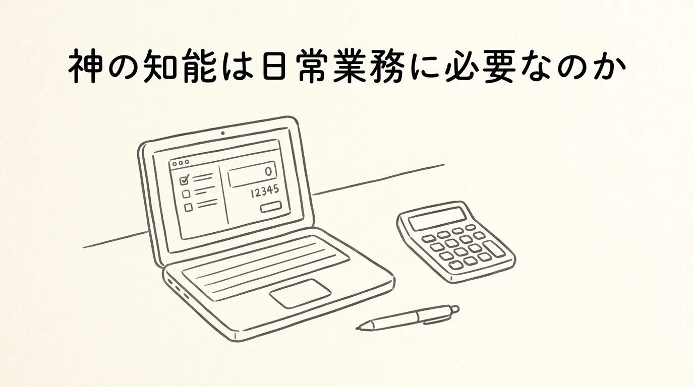 神の知能は日常業務に必要なのか