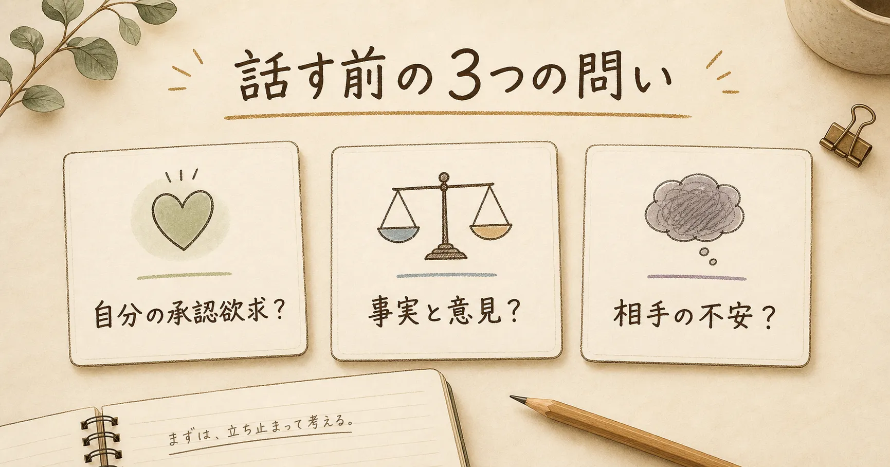 セクション画像：話す前の3つの問い