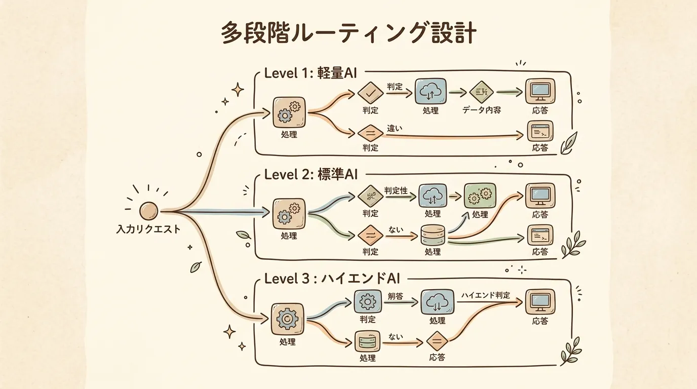 多段階ルーティング設計