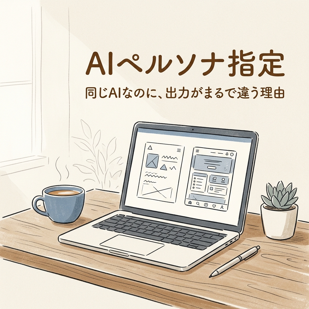AIペルソナ指定でUIデザインが激変する理由——同じプロンプトで別次元の出力を引き出す方法