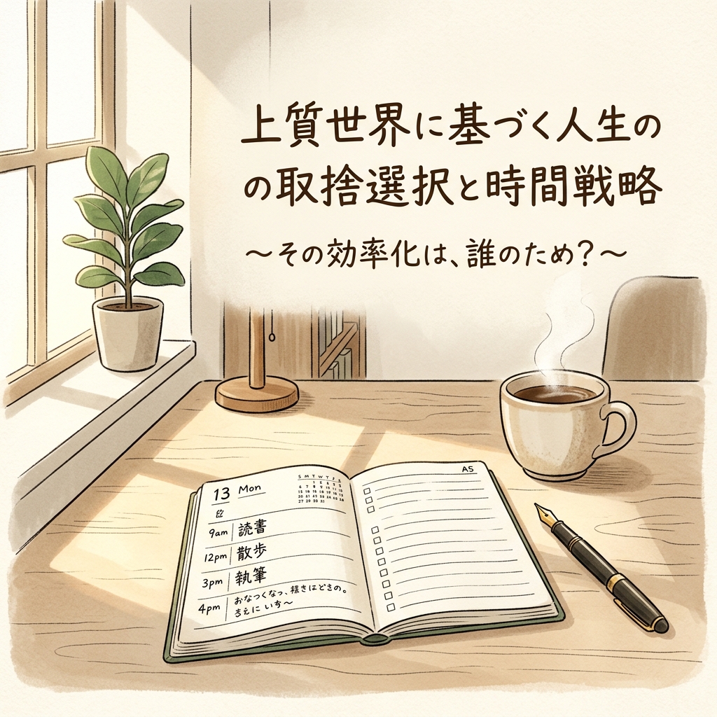 その効率化は誰のため？上質世界で決める人生の取捨選択と時間管理