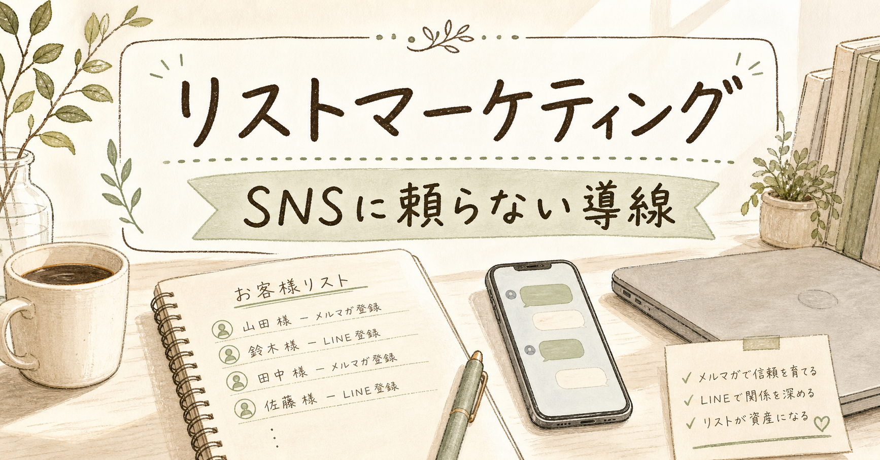 リストマーケティング戦略：SNSに頼らず届く導線を作る