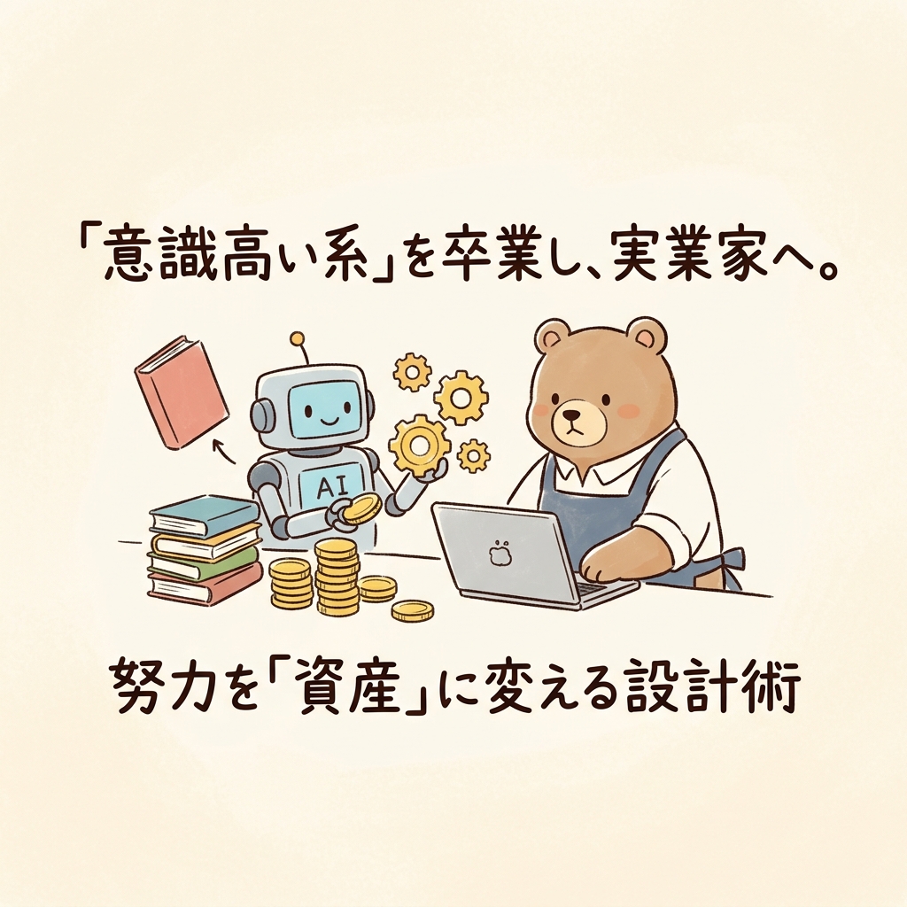 「意識高い系」を卒業し、実業家へ。努力の「消費」を「資産」に変える設計術