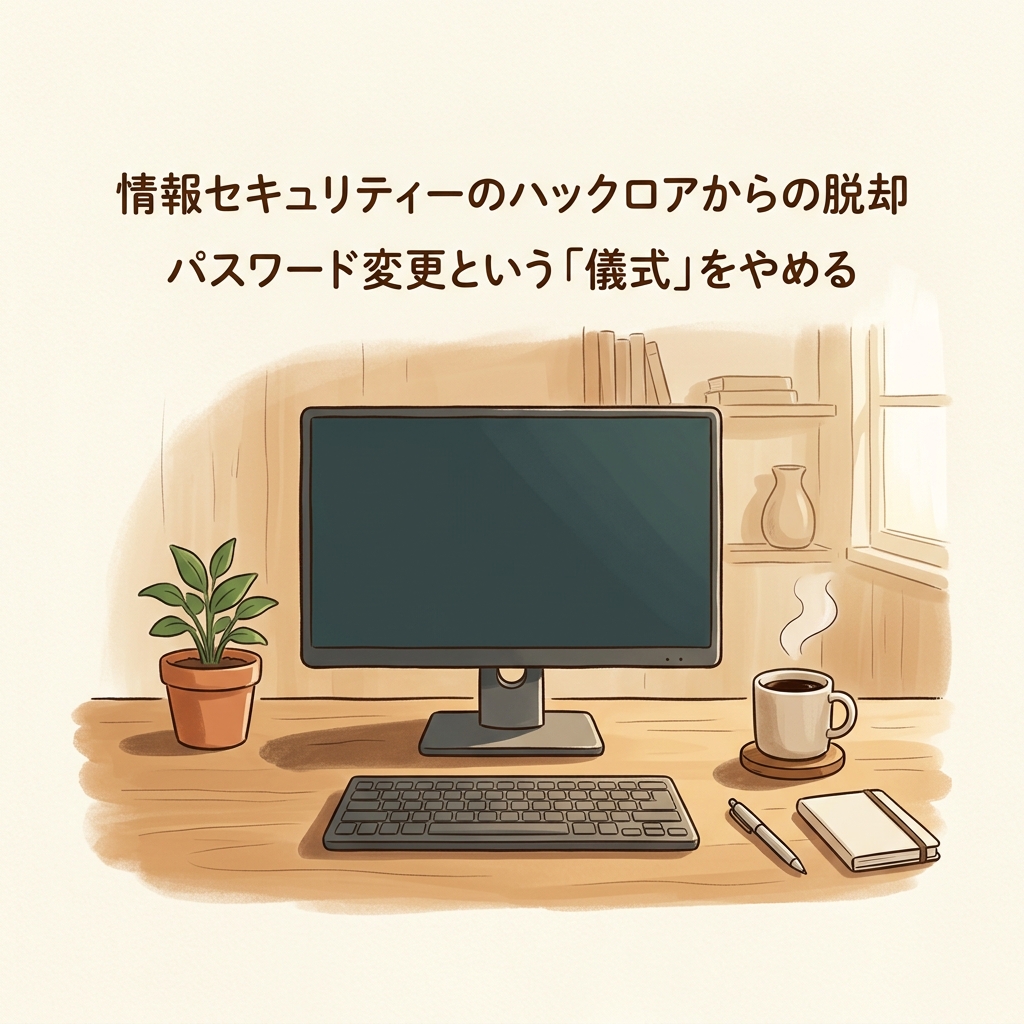 情報セキュリティーのハックロアからの脱却：無意味なパスワード変更をやめる日