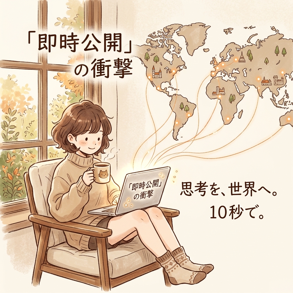 「即時公開」の衝撃 ― 思考を世界へ10秒で接続する新時代の開発術