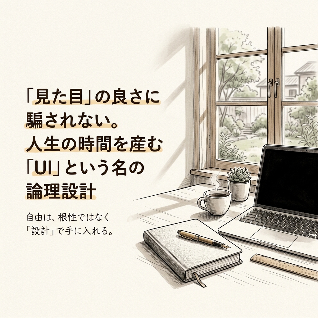 「見た目」の良さに騙されない。人生の時間を産む「UI」という名の論理設計